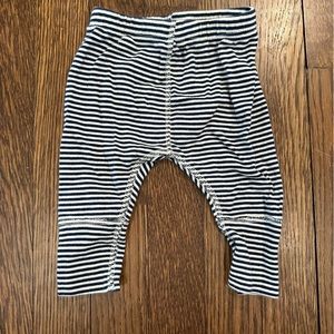 Hanna Andersson Navy and White Striped Pants- size 0-3m